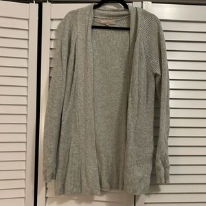 Long Gray LOFT Cardigan